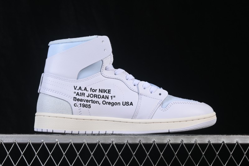Nike Air Jordan 1 Retro High OG Off-White Collaboration Basketball Shoes - AA3834-100
