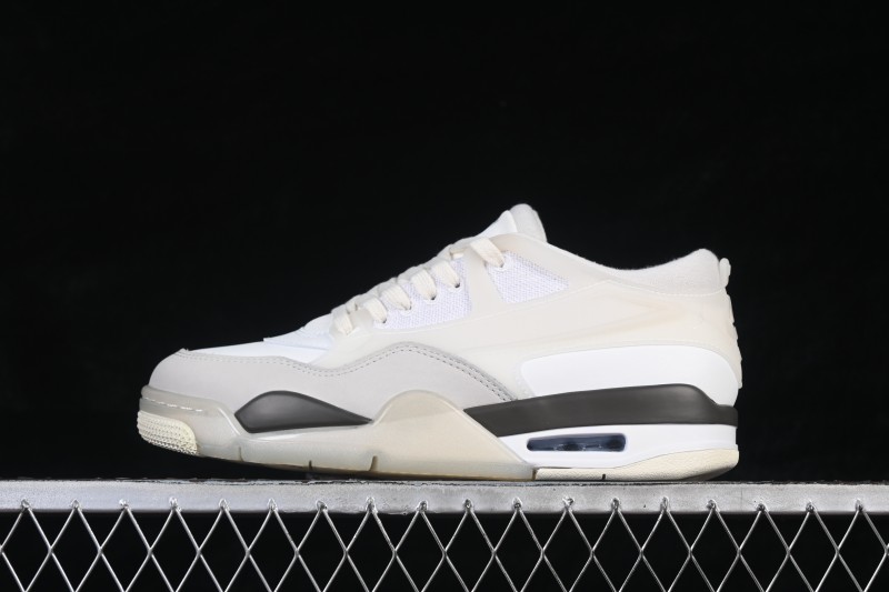 Nike Air Jordan 4 Remastered Retro Sneakers with Mixed Textile, Leather and Suede Upper - IB8857-141