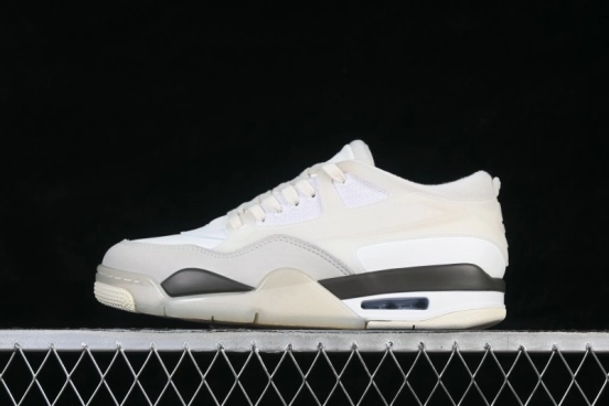 Nike Air Jordan 4 Remastered Retro Sneakers with Mixed Textile, Leather and Suede Upper - IB8857-141