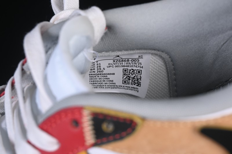 Nike Travis Scott x Air Jordan 1 Low OG Retro Sneakers with Reverse Swoosh Design - XZ6868-005