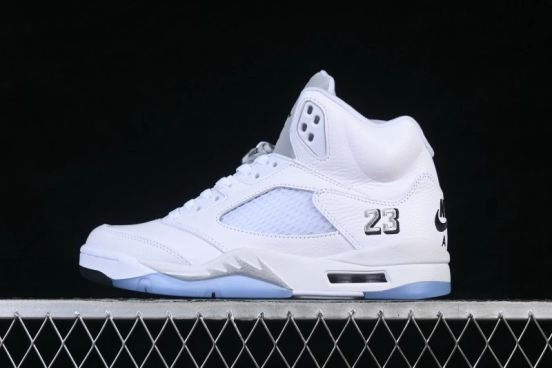 Nike Air Jordan 5 Retro OG 'White Metallic' Basketball Shoes with Iconic Design - HQ7978-103