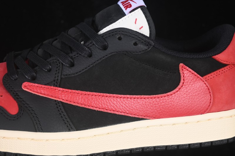 Nike Travis Scott x Air Jordan 1 Low OG Retro Basketball Shoes with Reverse Swoosh Design - DM7866-061