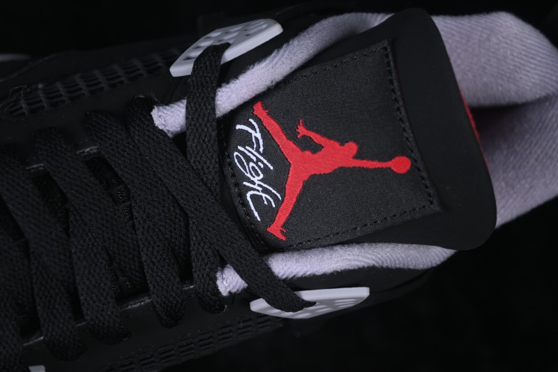 Nike Air Jordan 4 Retro "Bred" Running Shoes with Original Last and Premium Materials - IX8180-001