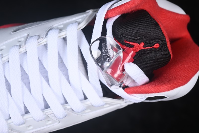 Nike Air Jordan 5 Retro Fire Red Black Tongue Basketball Shoes - HQ7978-101