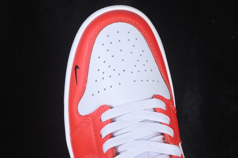Nike Air Jordan 1 Low Retro Basketball Shoes with Classic Red and White Colorway - II9813-600
