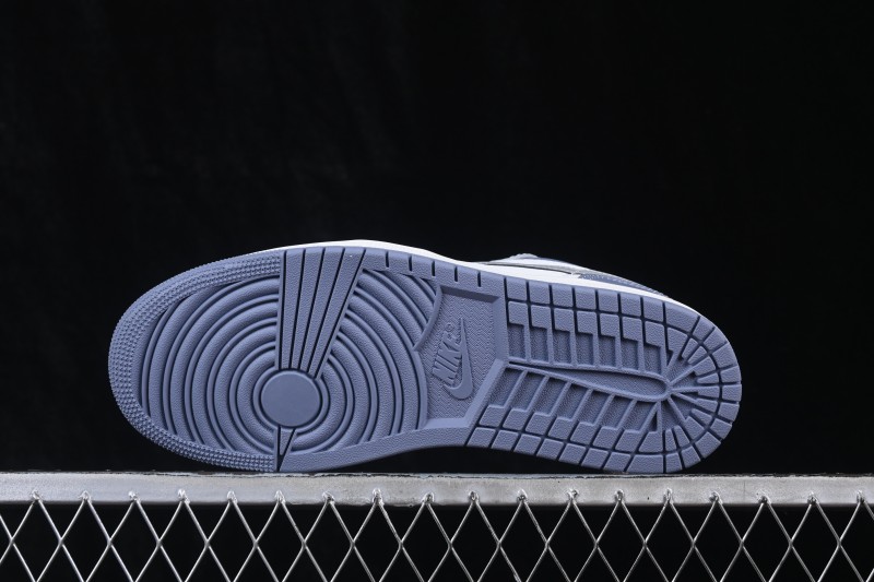 Nike Air Jordan 1 Low Retro Basketball Shoes with Classic White and Light Blue Colorway - IX5003-101