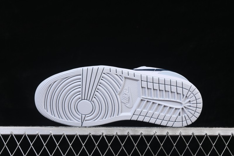 Nike Air Jordan 1 Low Retro Basketball Shoes with White Grey and Blue Accents - 553558-400