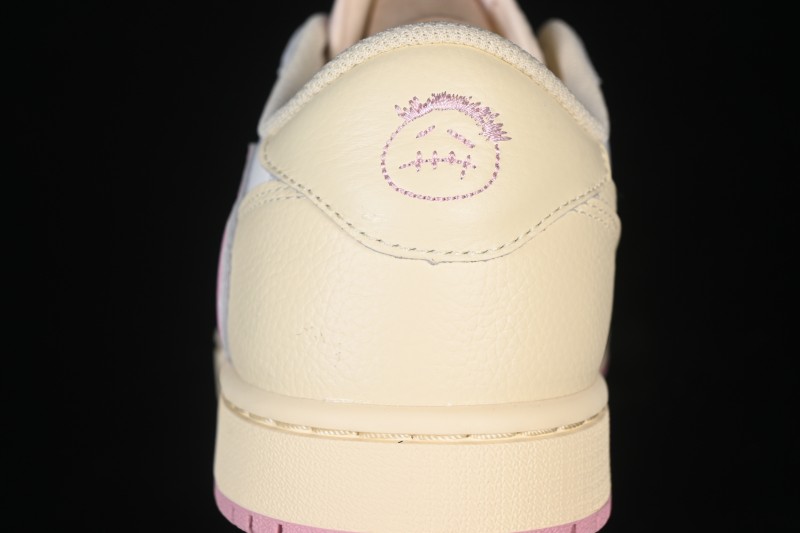 Nike Travis Scott x Air Jordan 1 Low OG Retro Basketball Shoes with Reverse Swoosh - IQ7604-100