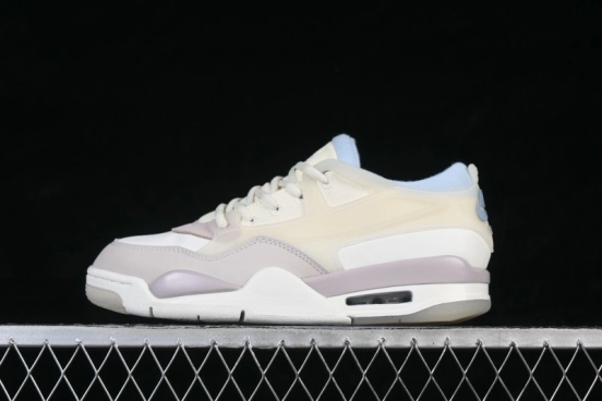 Nike Air Jordan 4 Remastered Retro Sneakers with Mixed Textile, Leather and Suede Upper - IB8862-141