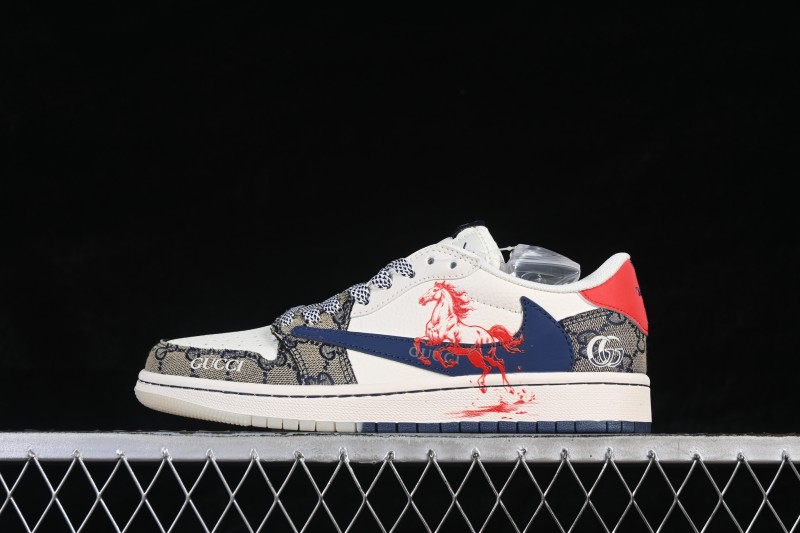 Nike Air Jordan 1 Low AJ1 Year of the Horse Co-Branded Custom Low-Top Retro Basketball Shoes - FF2026-118