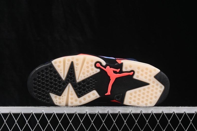 Awake NY x Air Jordan 6 Retro High "Denim Blue" Basketball Sneakers with Premium Suede Upper - IQ5706-400