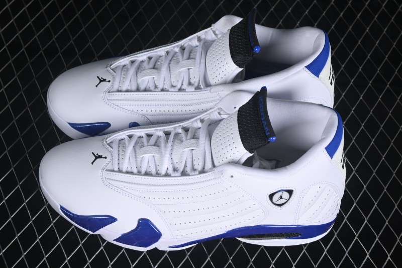 Nike Air Jordan 14 Retro Basketball Shoes with Full-Grain Suede Upper - 487471-104