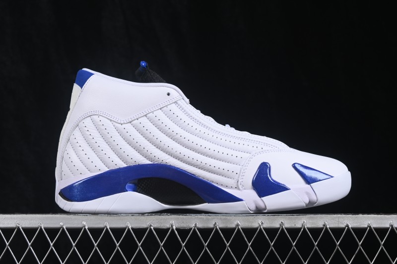 Nike Air Jordan 14 Retro Basketball Shoes with Full-Grain Suede Upper - 487471-104