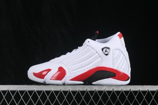 Air Jordan 14 Retro 'White Red' Premium Basketball Shoes - 487471-100