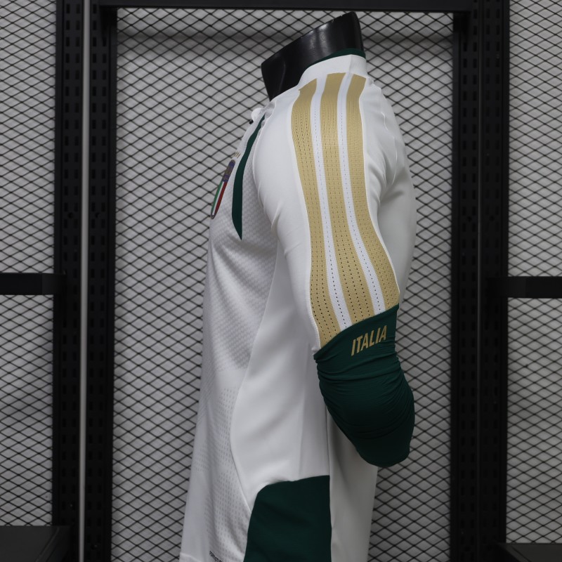 Player Version 2026 Italy Away White Long Sleeve Jersey