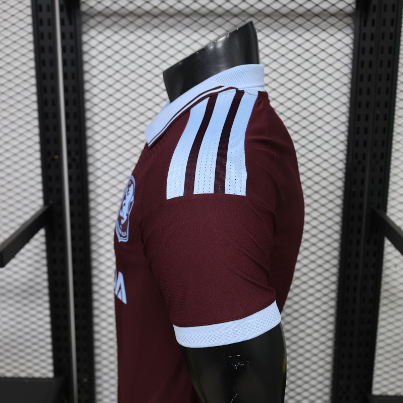 Player Version 26/27 Aston Villa FC Home Maroon Jersey With Sponsor