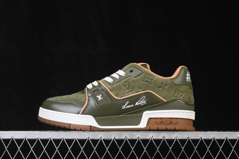 Louis Vuitton LV Trainer Sneaker Olive Green - 1A9JG7