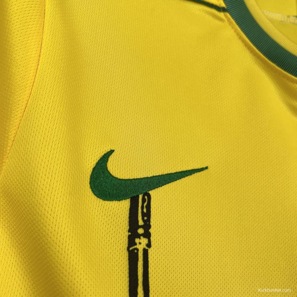 1998 Retro Brazil X Soldier Home Jersey