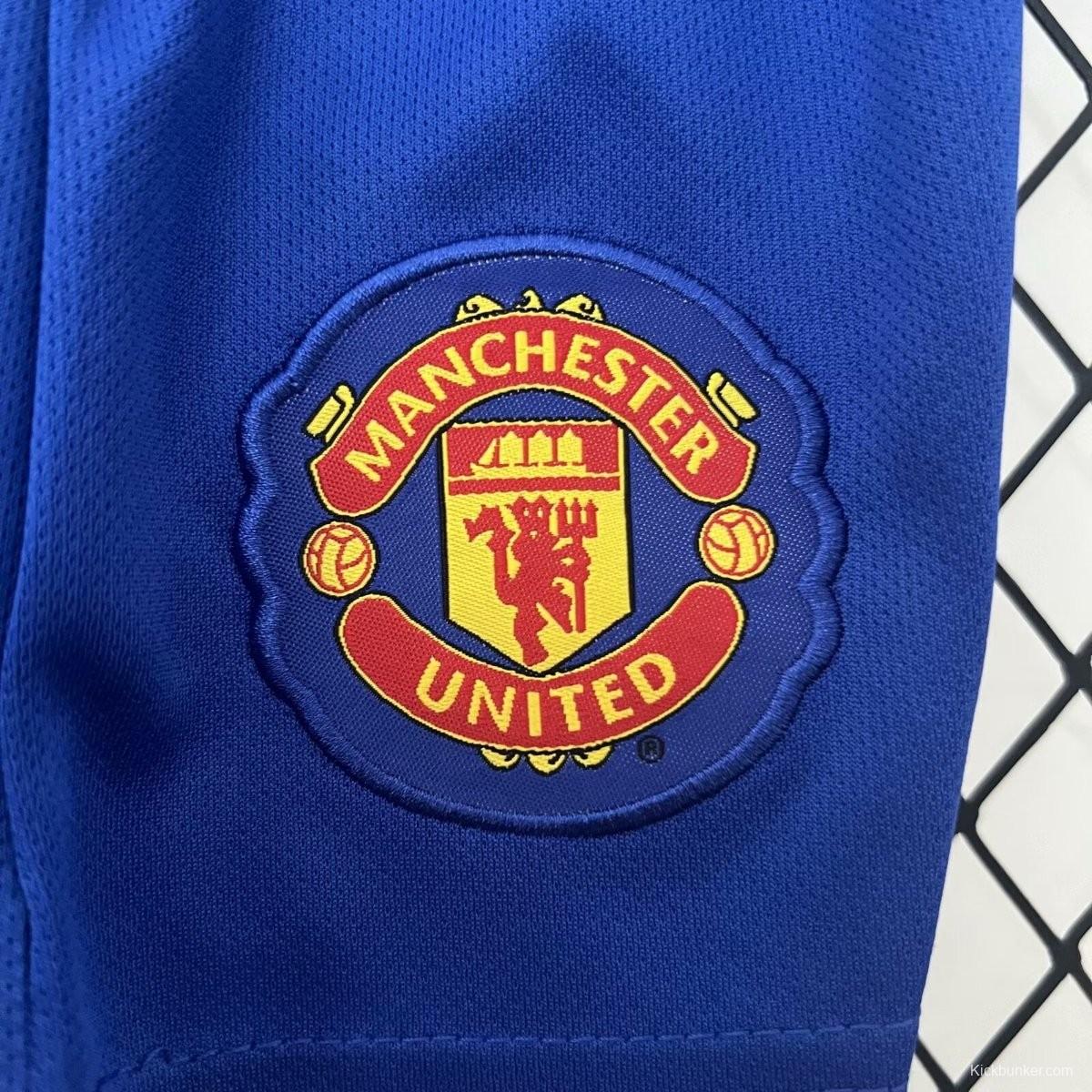 Retro 24/25 Kids Manchester United Third Blue Jersey