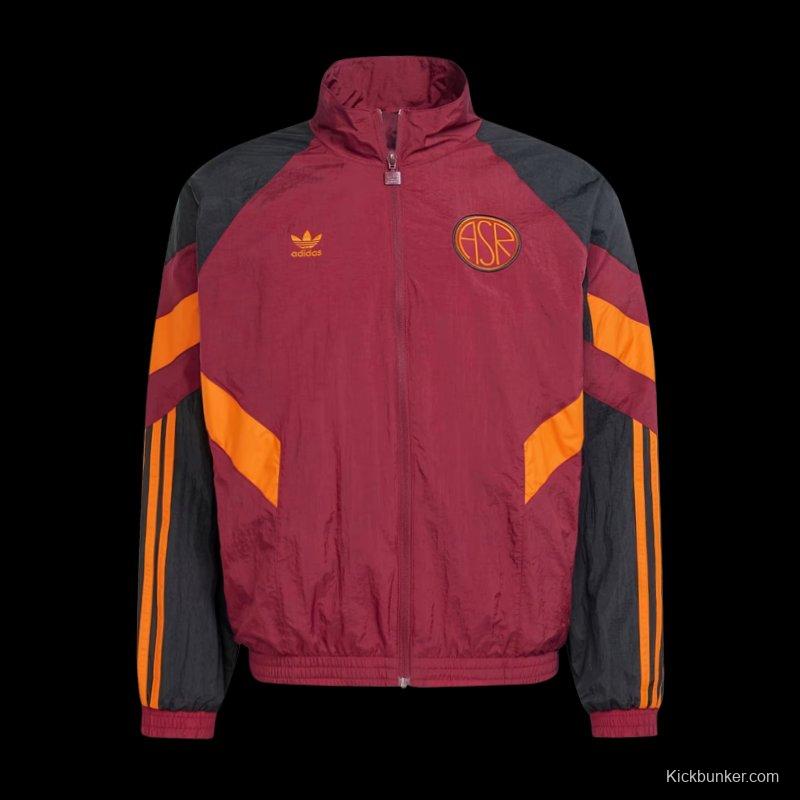 24/25 Roma x Adidas Original Full Zipper Track Top Windbreaker