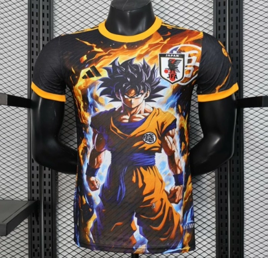 Player Version 2025 Japan Black with Anime Super Saiyan Design Jersey