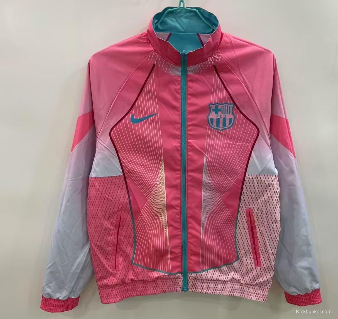 25/26 Barcelona Pink/Blue Reversible Windbreaker