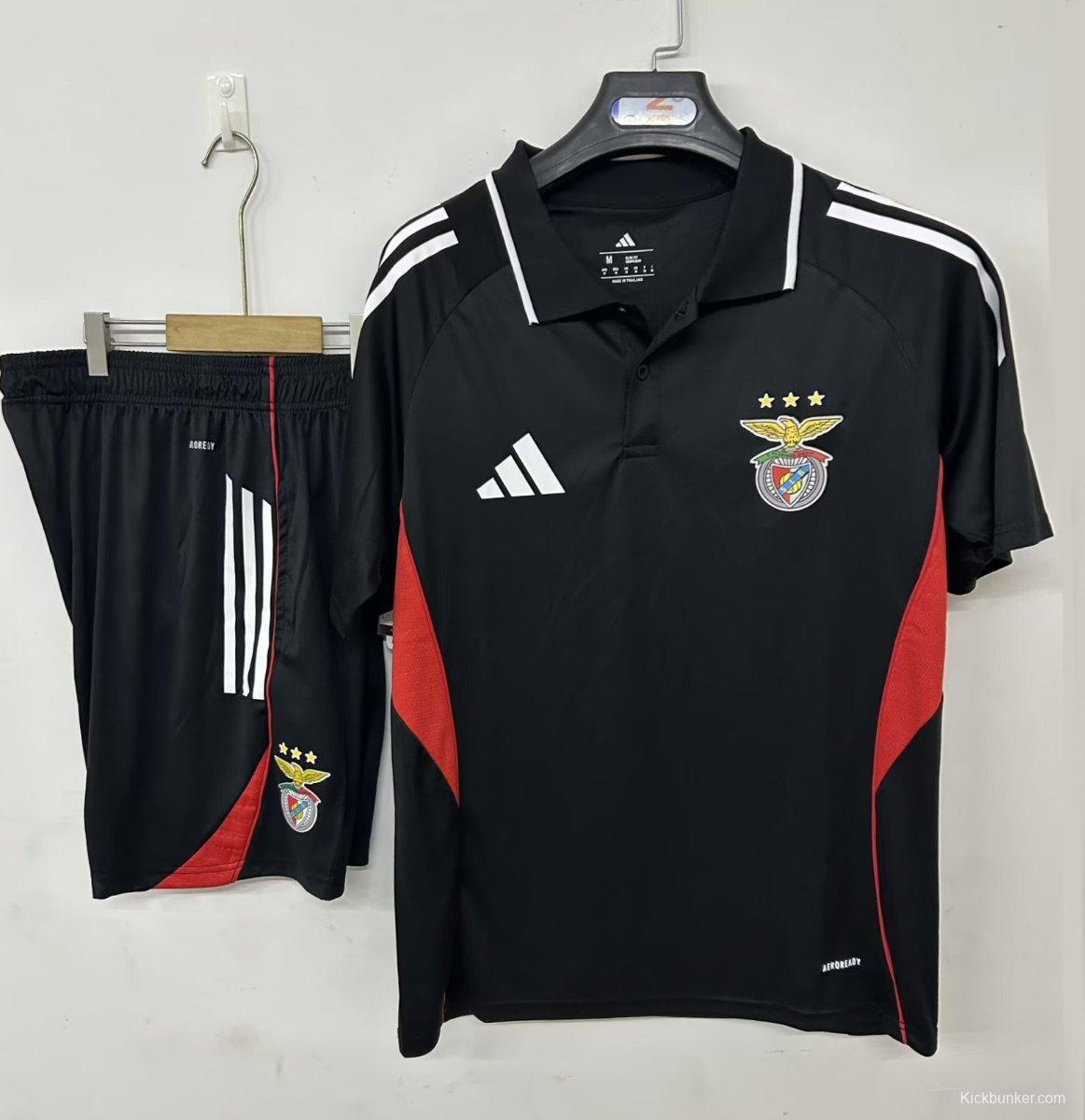 25/26 POLO Benfica Training Jersey Black+ Shorts