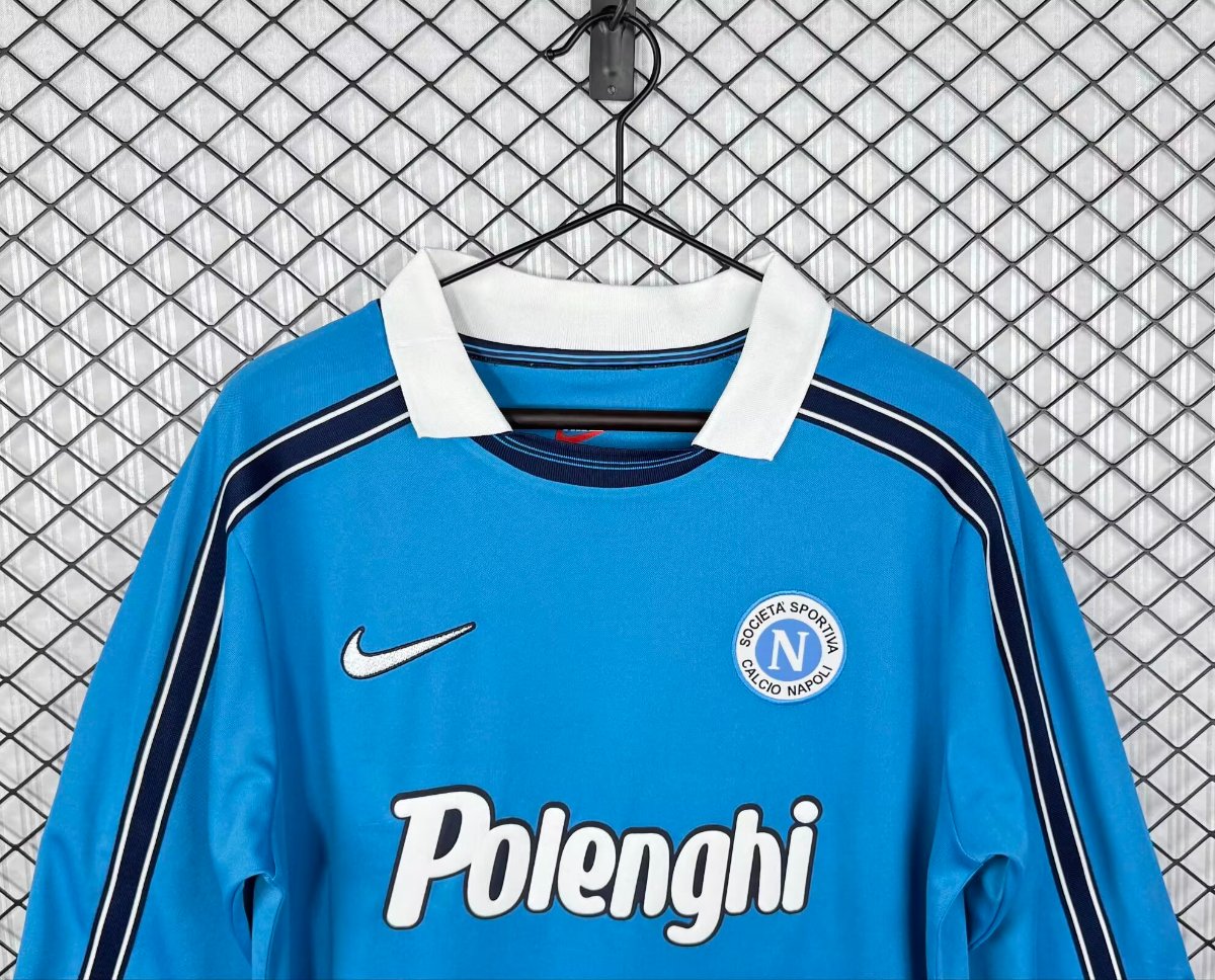 Retro 98/99 Napoli Home Long Sleeve Jersey