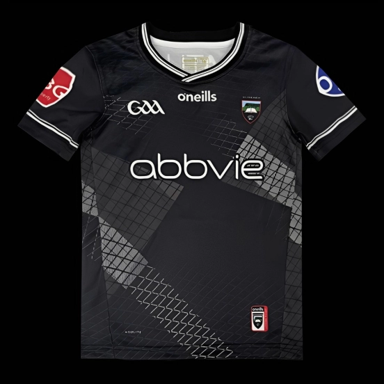 25/26 Sligo GAA Black with Geometric Pattern Kids Jersey