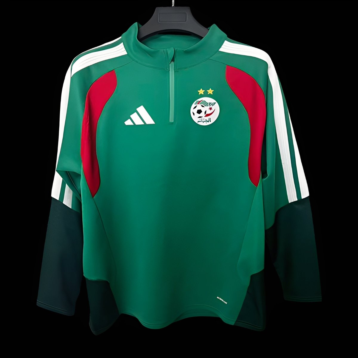 2026 Algeria Green Half Zipper Jacket
