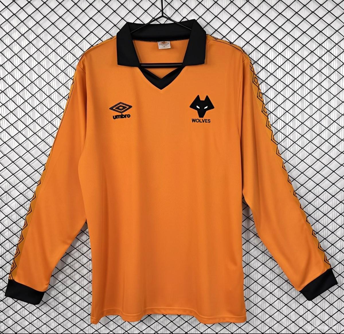 Retro 80/81 Wolverhampton Wanderers Home Long Sleeve Jersey