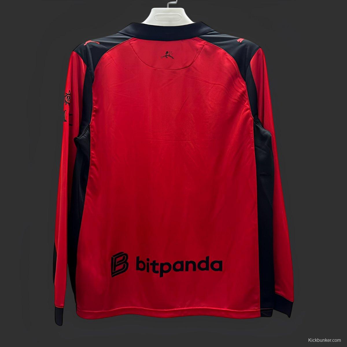 25/26 AC Milan x Slam Jam Limited Edition Long Sleeve Red Forth Jersey
