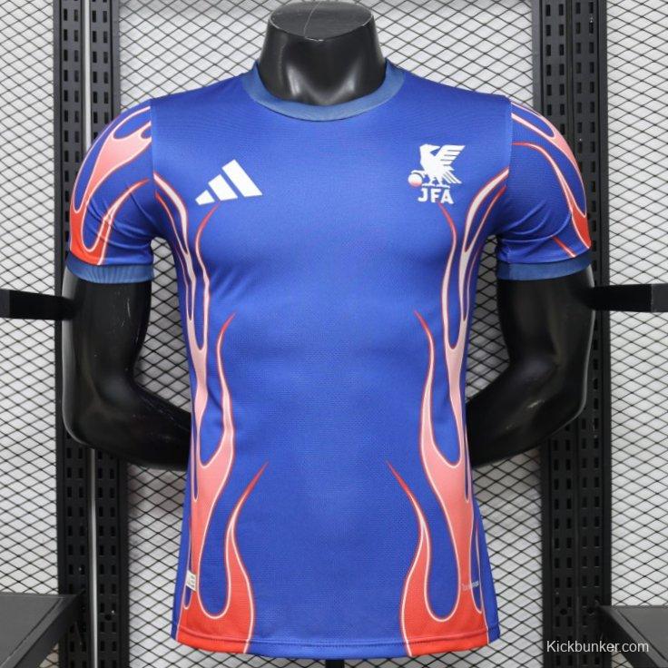 Player Version 2026 Japan Blue with Red Flame Graphic Home Special Edition Jersey