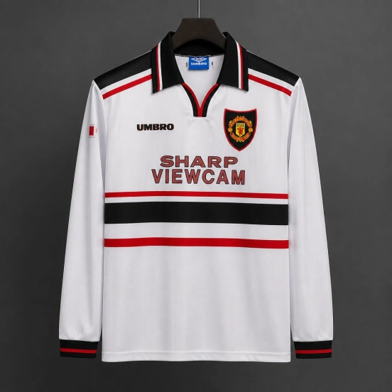 Retro 97/98 Manchester United Third Long Sleeve White Jersey