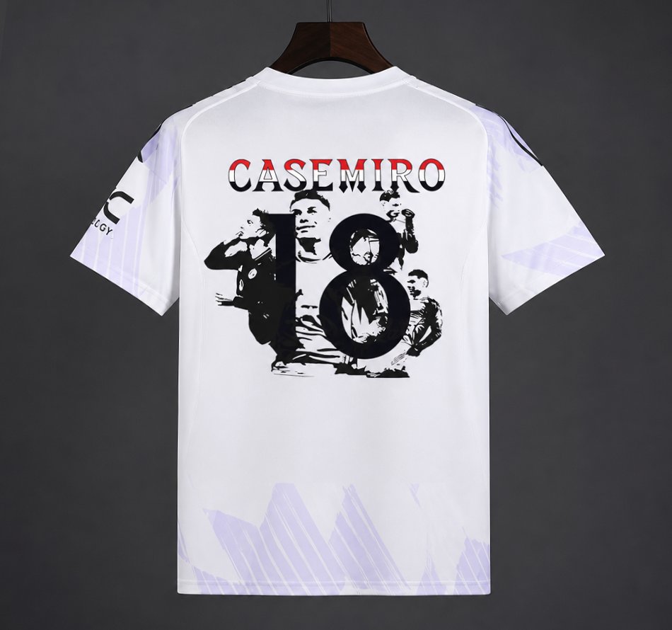 26/26 Manchester United Away Jersey with Casemiro Special Edition Print White