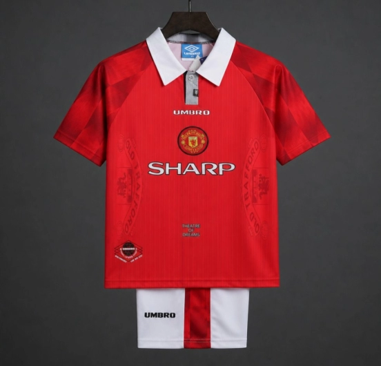 Retro Kids  96/97 Manchester United Home Jersey