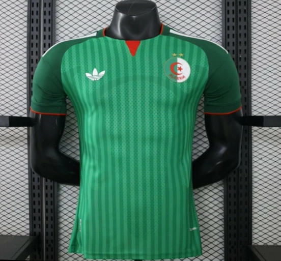 Player Version 26/27  Algeria Green Stripe V-Neck Special Edition Jersey
