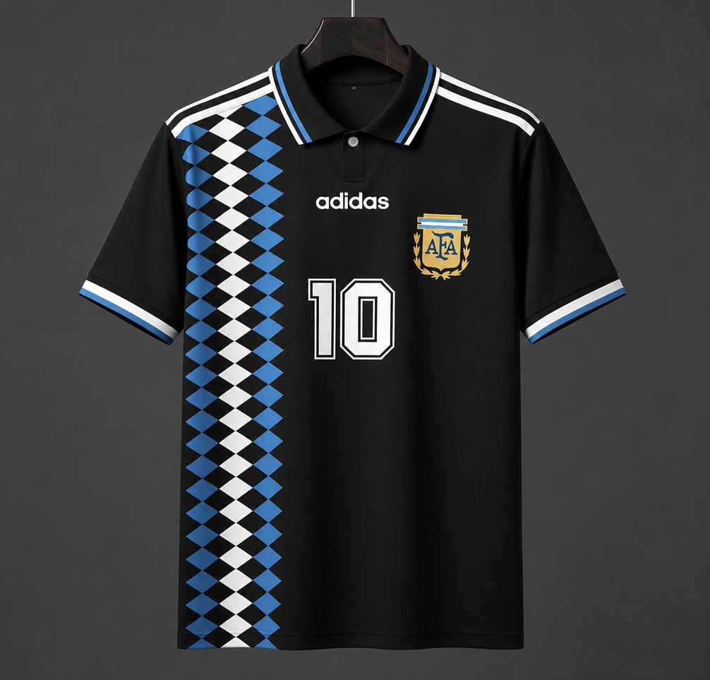 Retro1994 Argentina Away Black Jersey