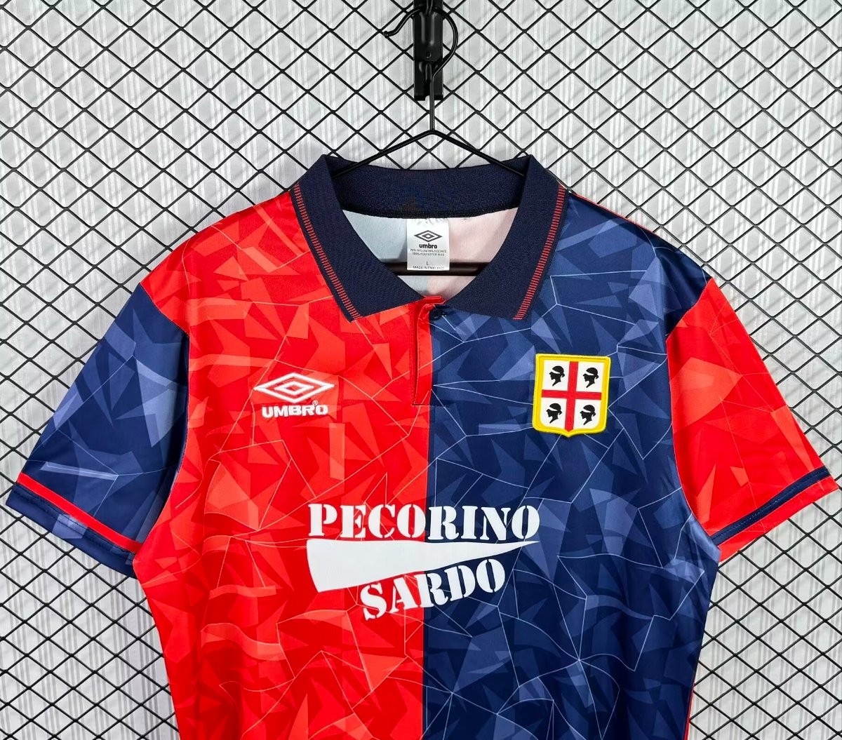 Retro 92/93 Cagliari Calcio Home Jersey