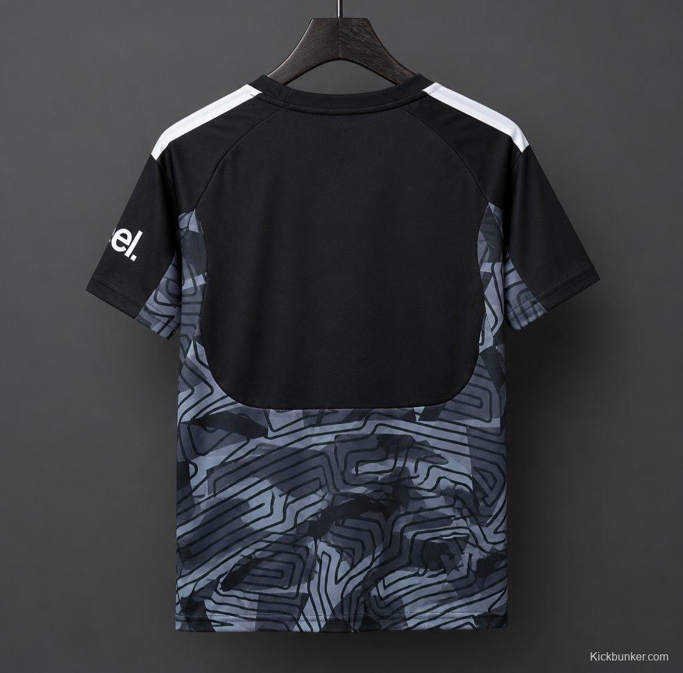 26/27 Arsenal Black with Dark Grey Geometric Contour Pattern Goalkeeper Jersey Set