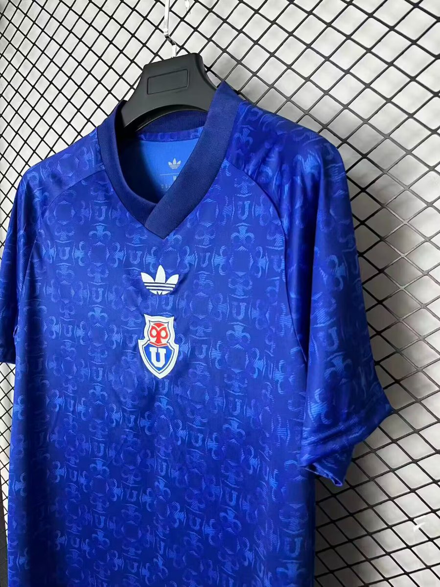 26/27 Club Universidad de Chile Blue with Monogram Pattern Home Jersey