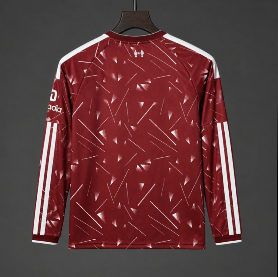 26/27 Liverpool Red with Triangle Pattern Long Sleeve Home Jersey