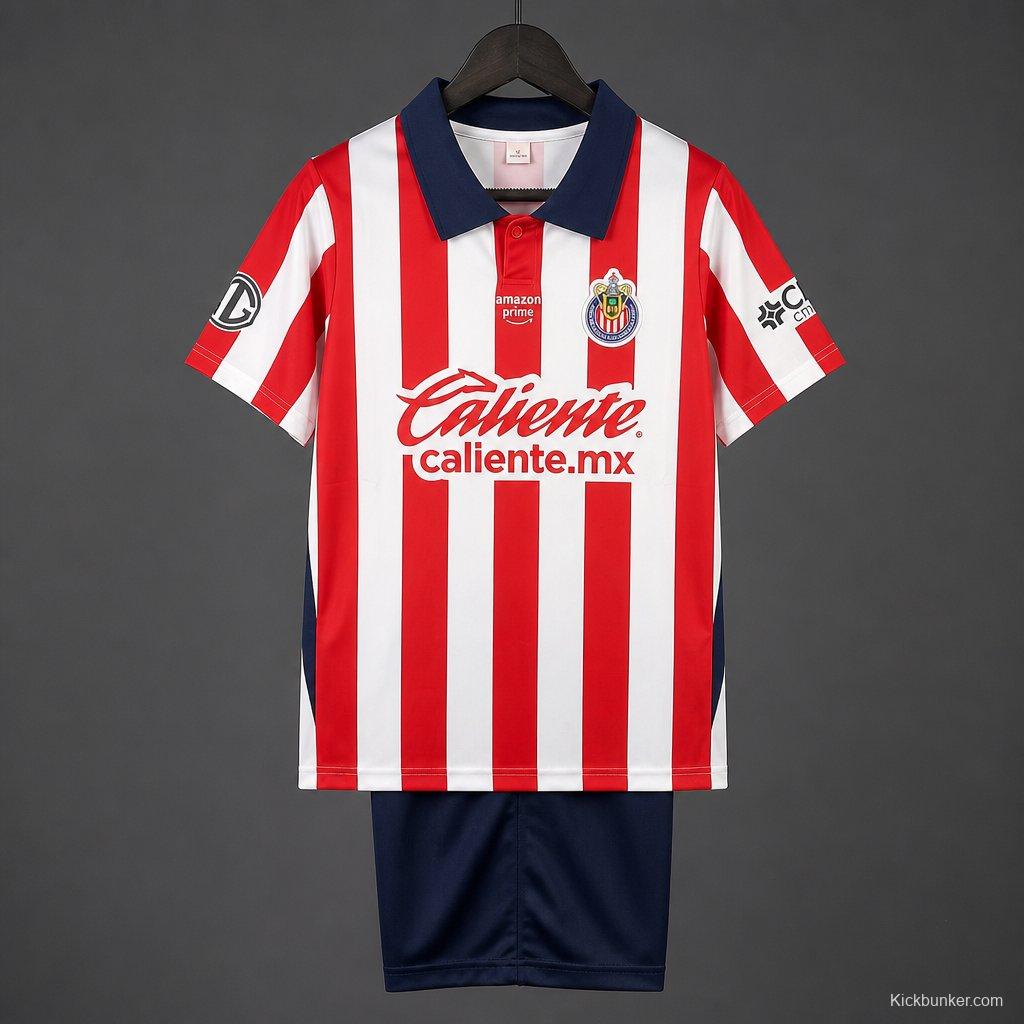 26/27 Kids Chivas Guadalajara Home  Jersey