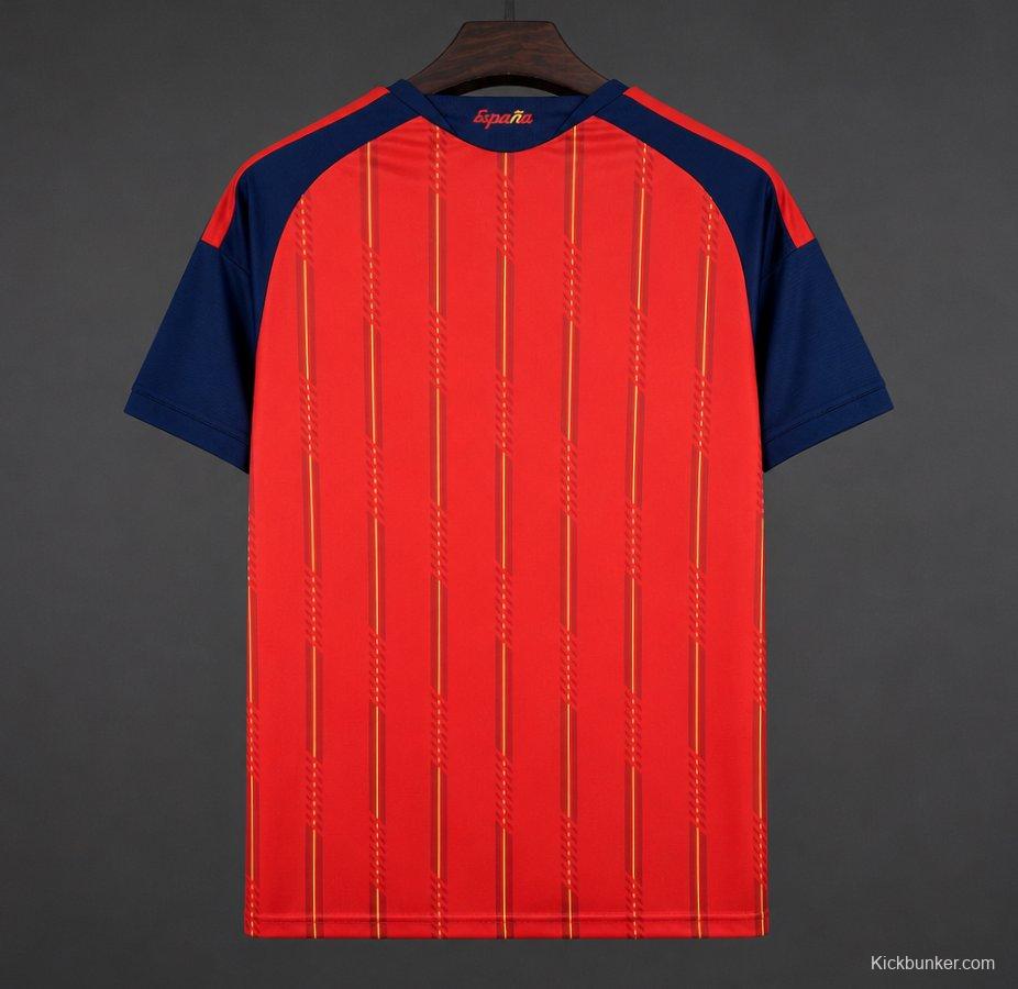 2 Star 2026 Spain Home Jersey With Champion Patch