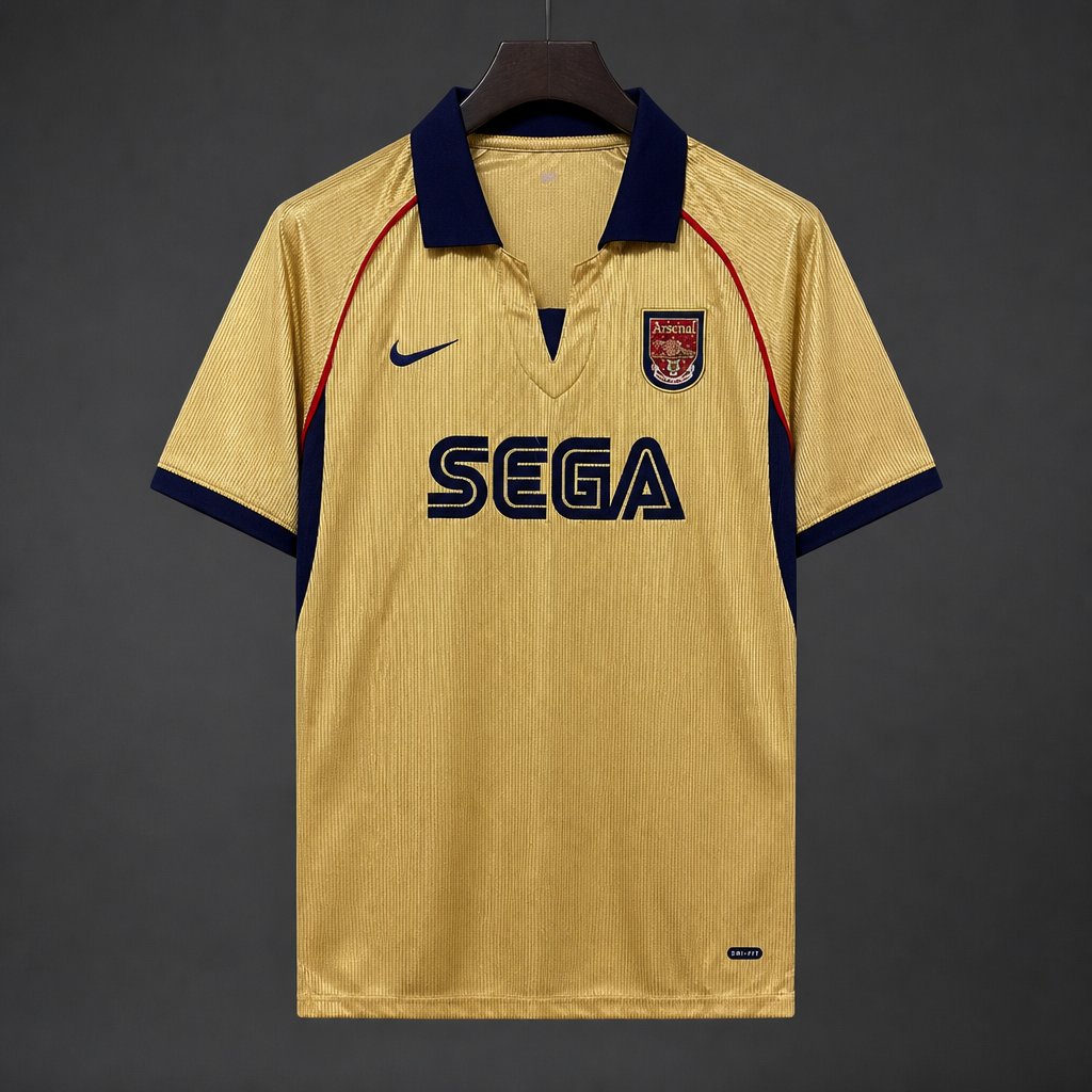 26/27 Arsenal Vintage 2001/02 Remake Gold Away Jersey