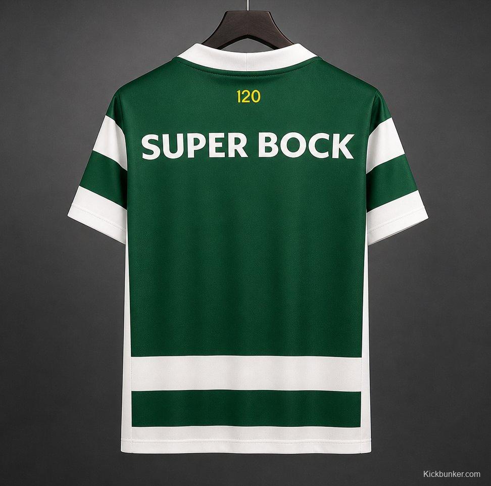 26/27 Sporting Lisbon  Home White/Green  Jersey