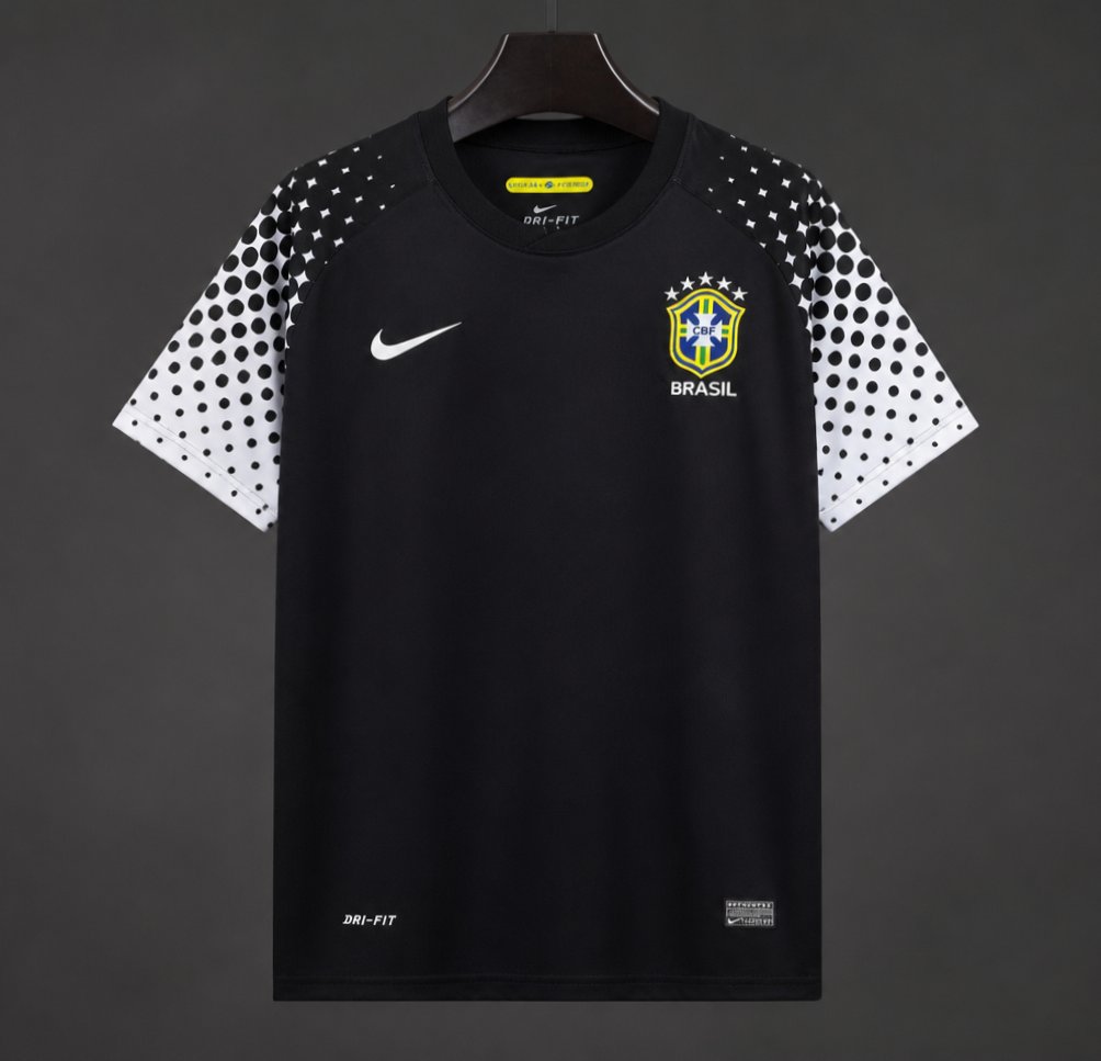 Retro 2010 Brazil Black Goalkeeper Jersey