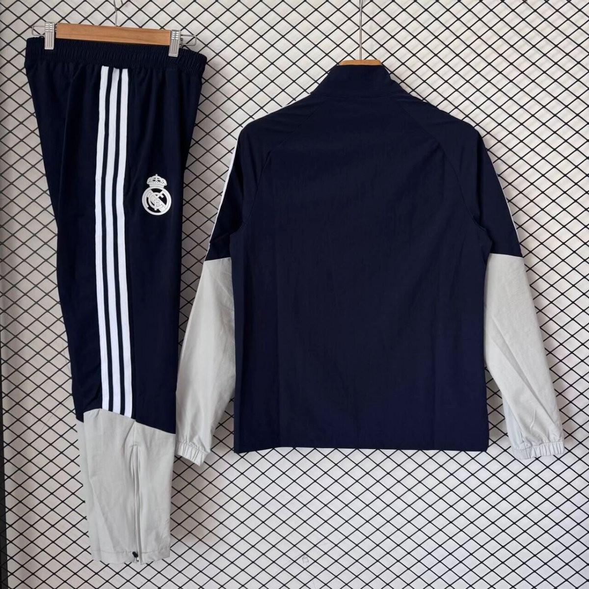 26/27 Real Madrid Navy Blue & Grey Training Tracksuit