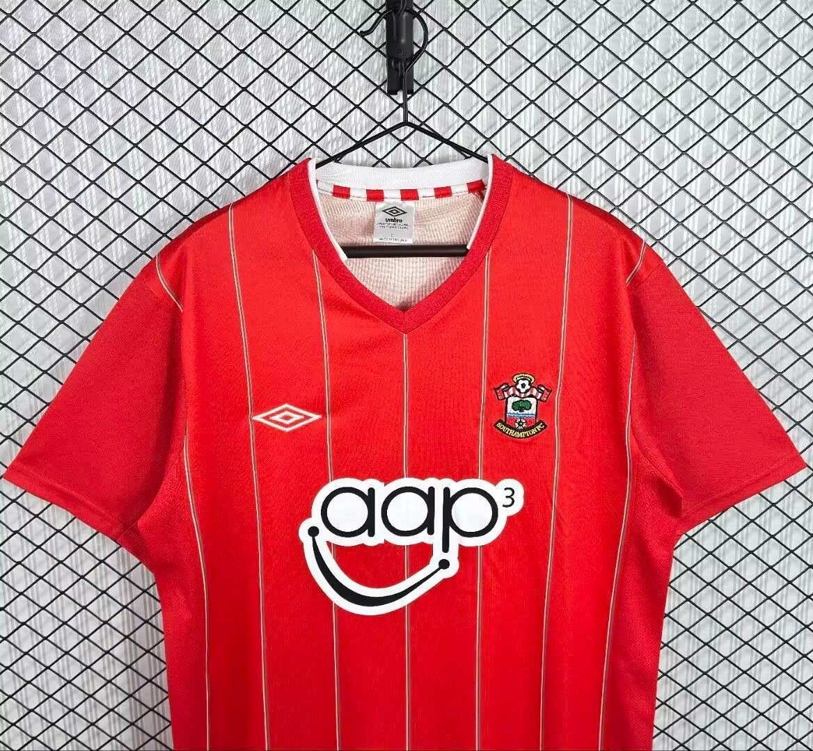 Retro 11/12 Southampton FC Red with White Pinstripe Home Jersey