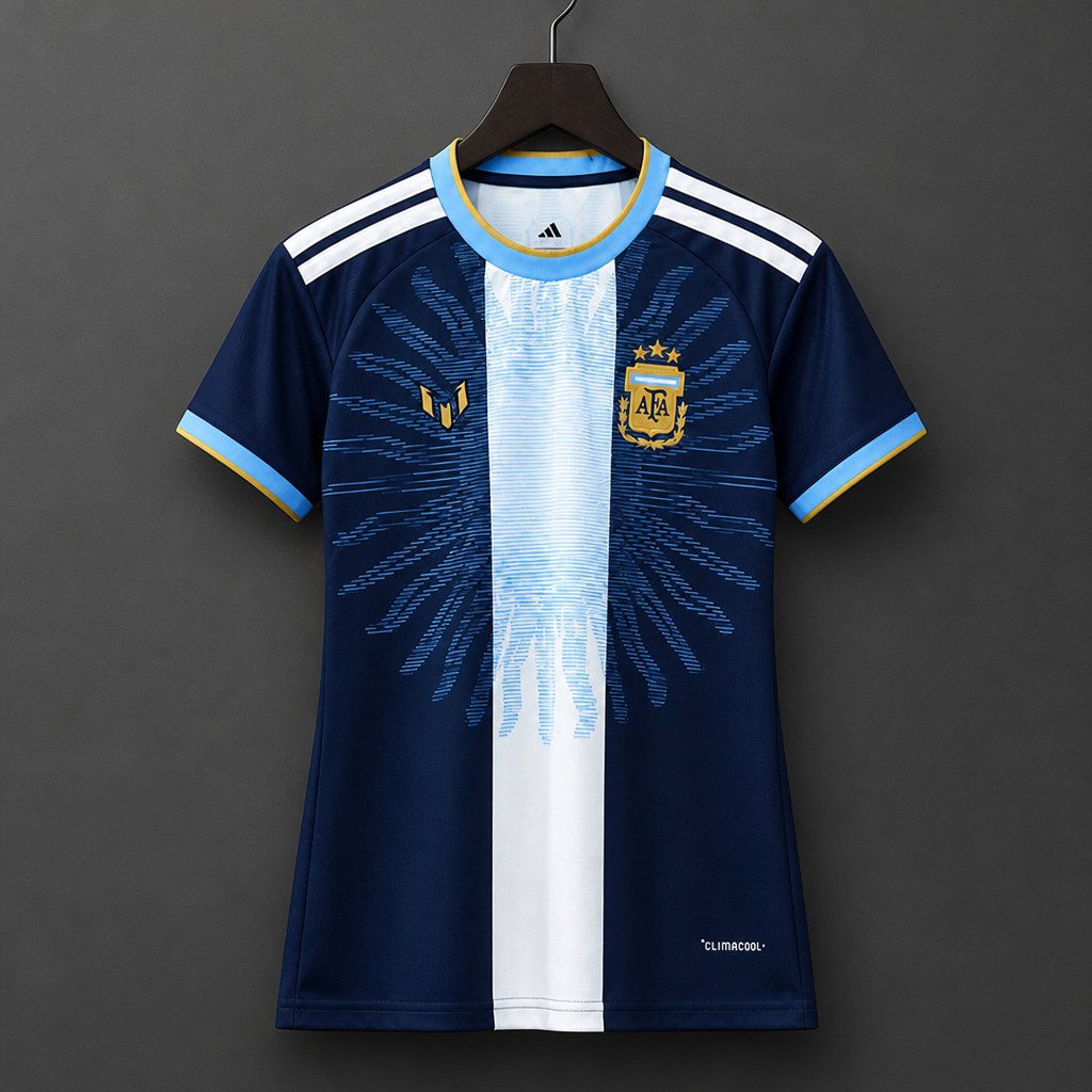 2026 Women  Argentina MESSI Tribute Blue Jersey
